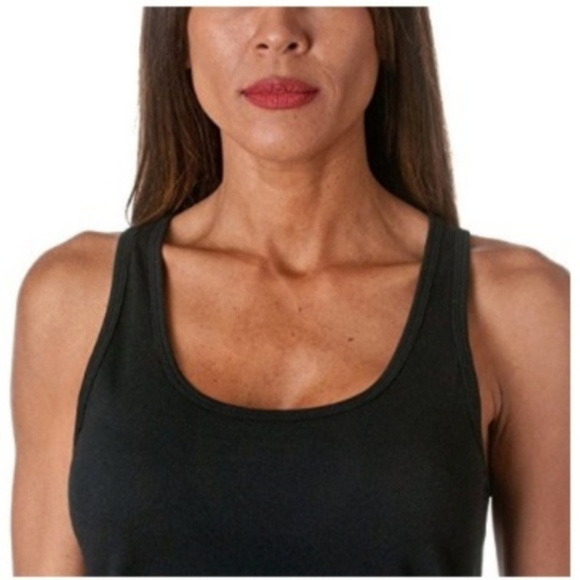 Basic White Loose Fit Jersey Tank - Picture 2 of 3